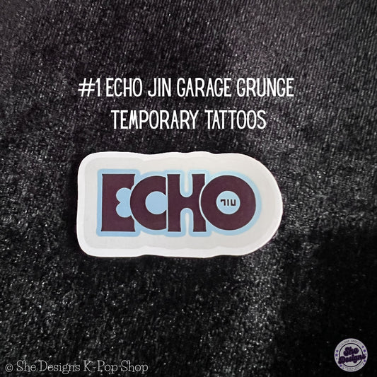 BTS JIN ECHO WORLD TOUR TEMPORARY TATTOOS: GARAGE GRUNGE THEME