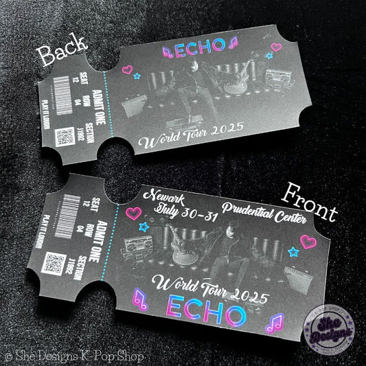 Jin Echo World Tour Custom Faux Memorabilia Ticket: Glam Rock Edition