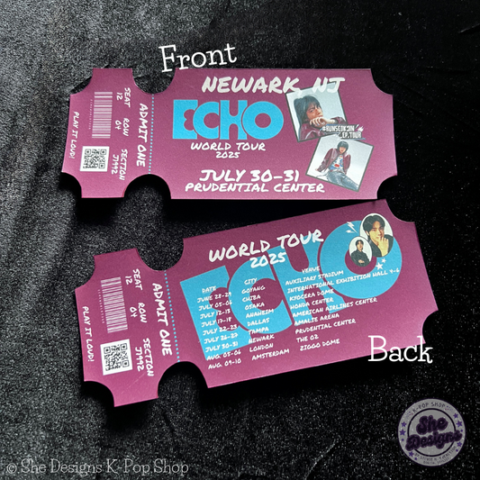 Jin Echo World Tour Custom Faux Memorabilia Ticket: Garage Grunge Edition