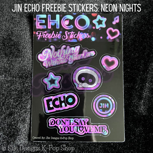 BTS JIN ECHO WORLD TOUR: KISS STICKER SHEETS