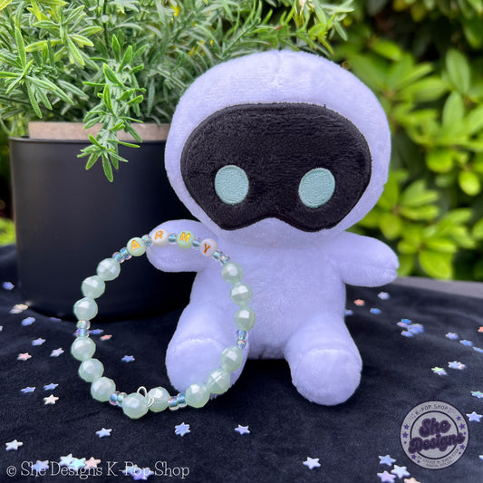 BTS ARMY Inspired Memory Wire Bracelet: Sea Foam Green