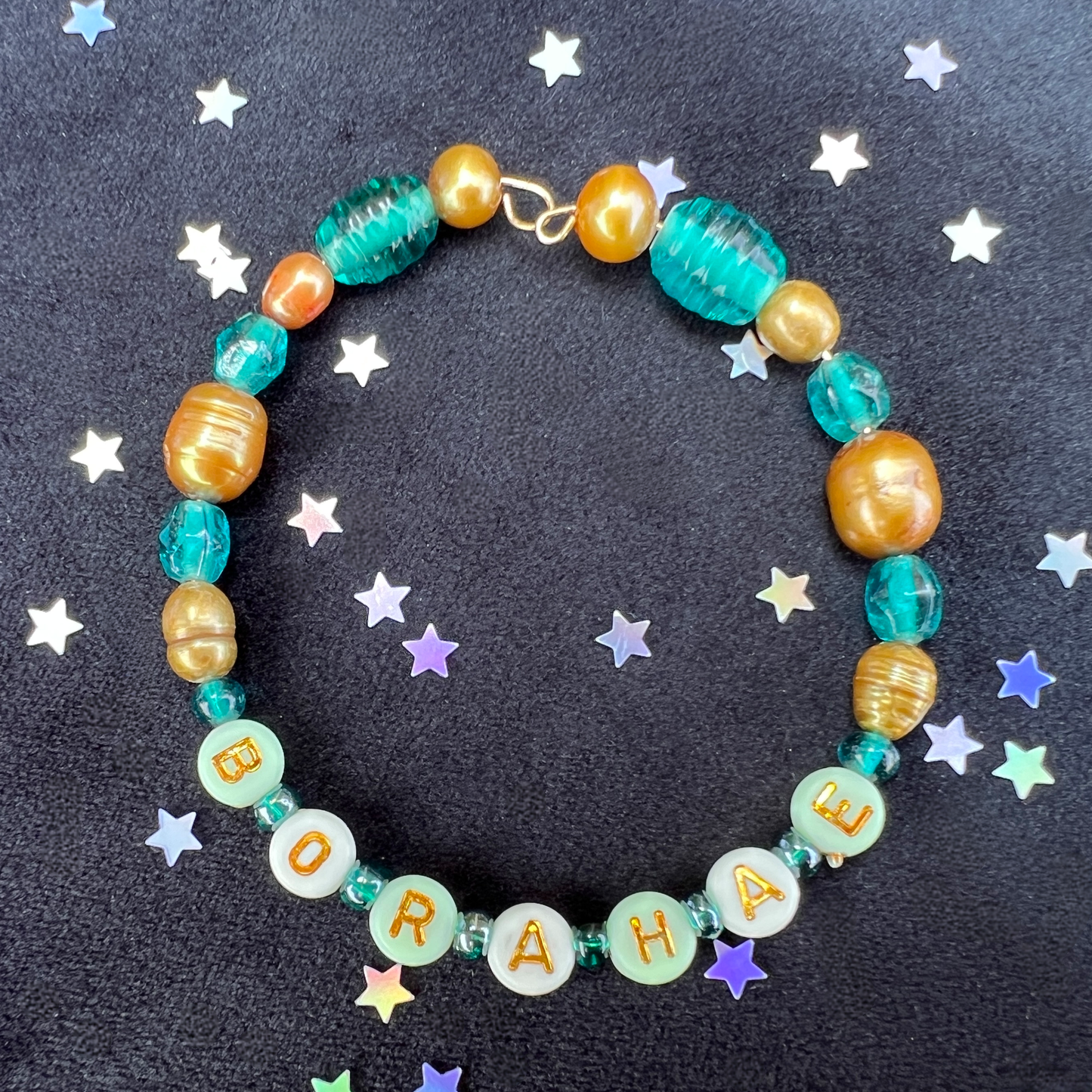 BTS Borahae Inspired Memory Wire Bracelet: Borahae Babe