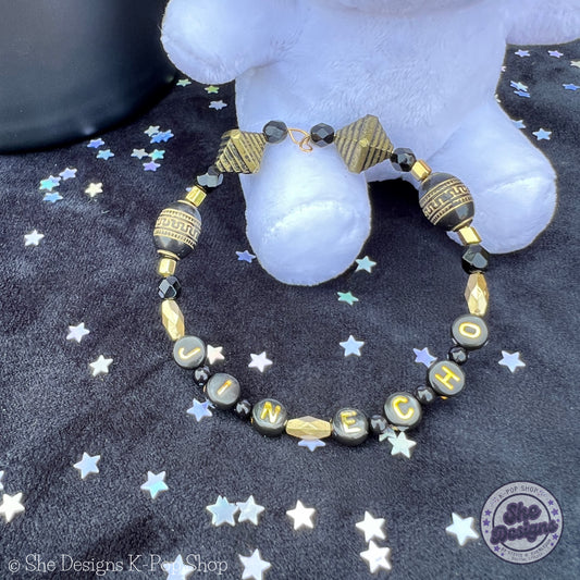 BTS Jin Echo Memory Wire Bracelet: Golden Echo