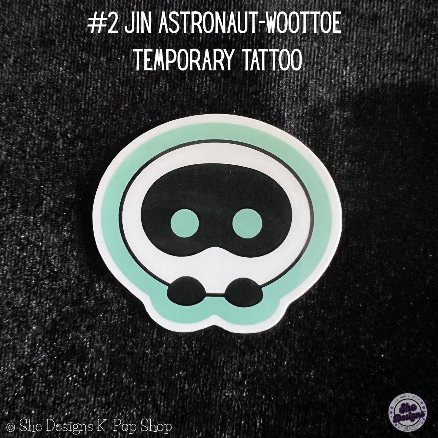JIN BTS WOOTTOE TEMPORARY TATTOO SET: WACKY WOOTTOE
