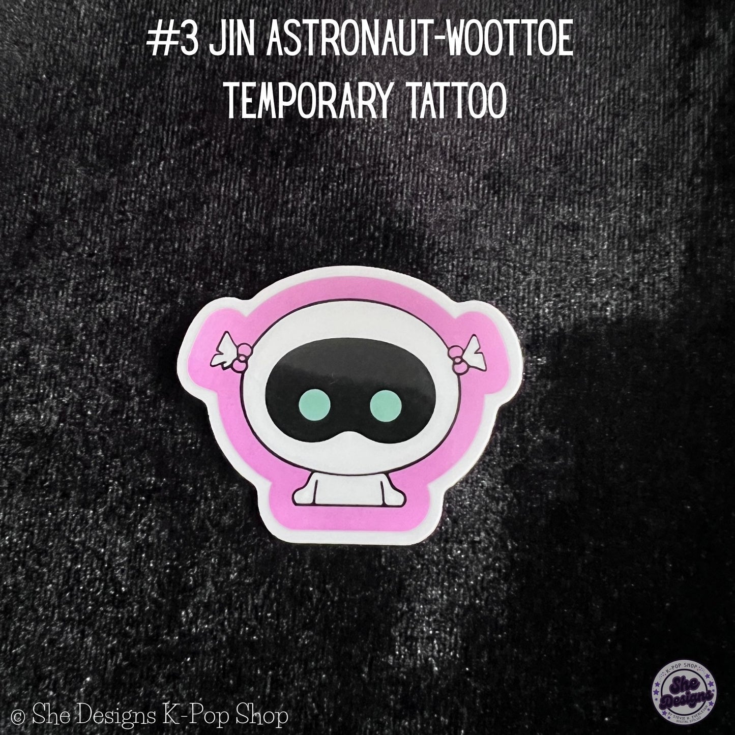 JIN BTS WOOTTOE TEMPORARY TATTOO SET: WACKY WOOTTOE