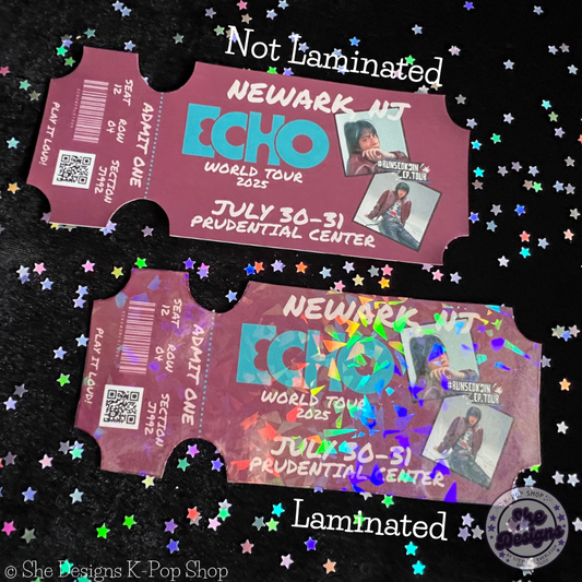 Jin Echo World Tour Custom Faux Memorabilia Ticket: Garage Grunge Edition