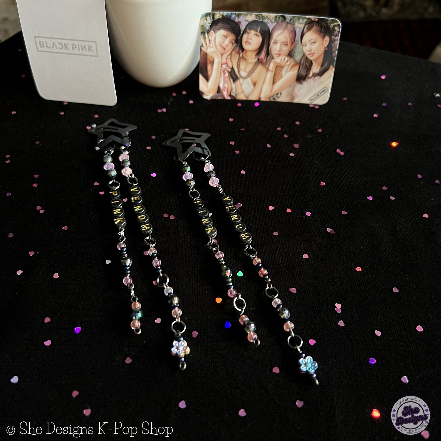 BLACKPINK STAR HAIR CLIPS: PINK VENOM