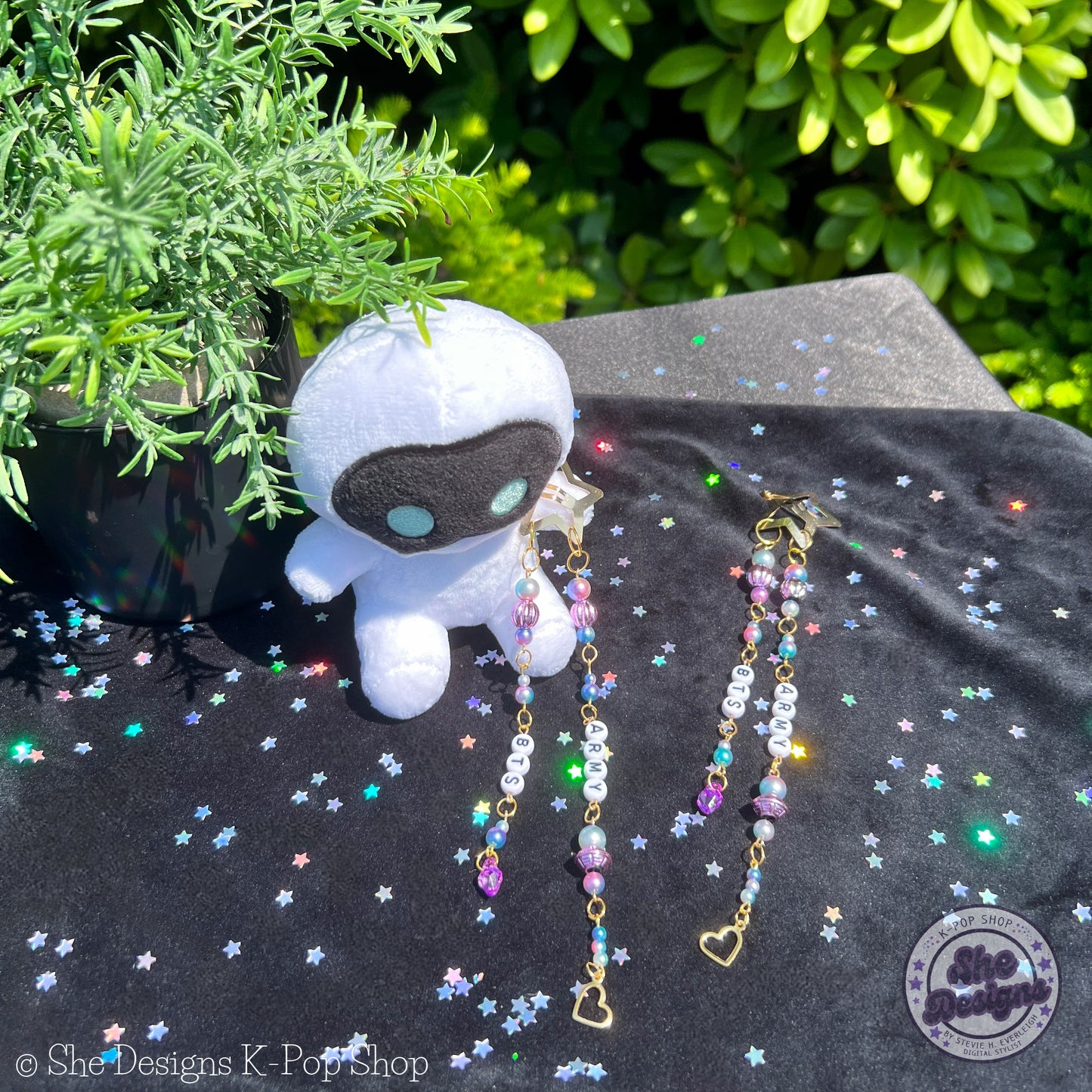 BTS ARMY Beaded Hair Clips Barrettes: BTS ARMY & Proud!