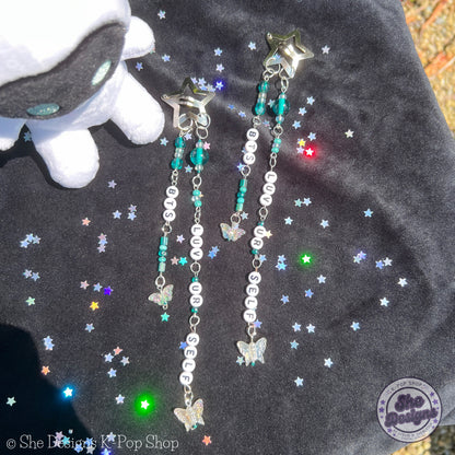 BTS LUV YOURSELF Beaded Hair Clips Barrettes: Luv UR Self!