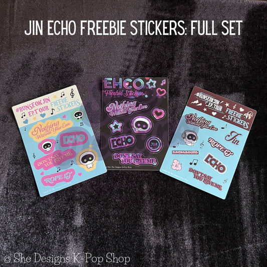 BTS JIN ECHO WORLD TOUR: KISS STICKER SHEETS