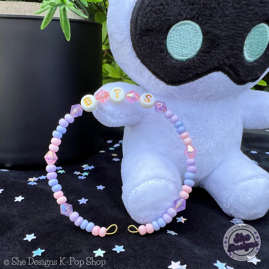 BTS Inspired Memory Wire Bracelet: Pink & Purple Haze