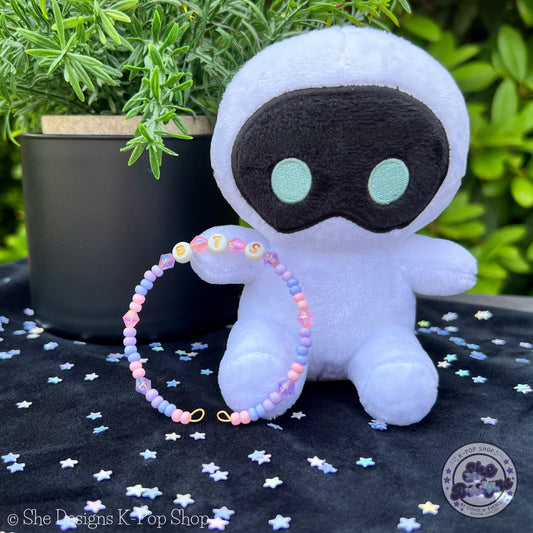 BTS Inspired Memory Wire Bracelet: Pink & Purple Haze