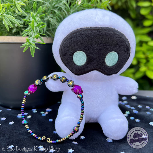 BTS Festa Memory Wire Bracelet: Purple Star ARMY
