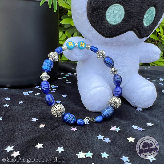 BTS Inspired Memory Wire Bracelet: RM's Blue Skies