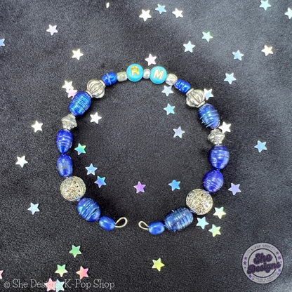 BTS Inspired Memory Wire Bracelet: RM's Blue Skies