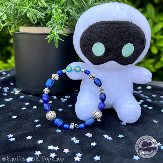 BTS Inspired Memory Wire Bracelet: RM's Blue Skies