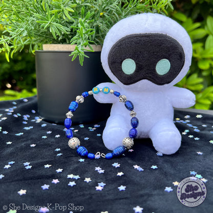 BTS Inspired Memory Wire Bracelet: RM's Blue Skies